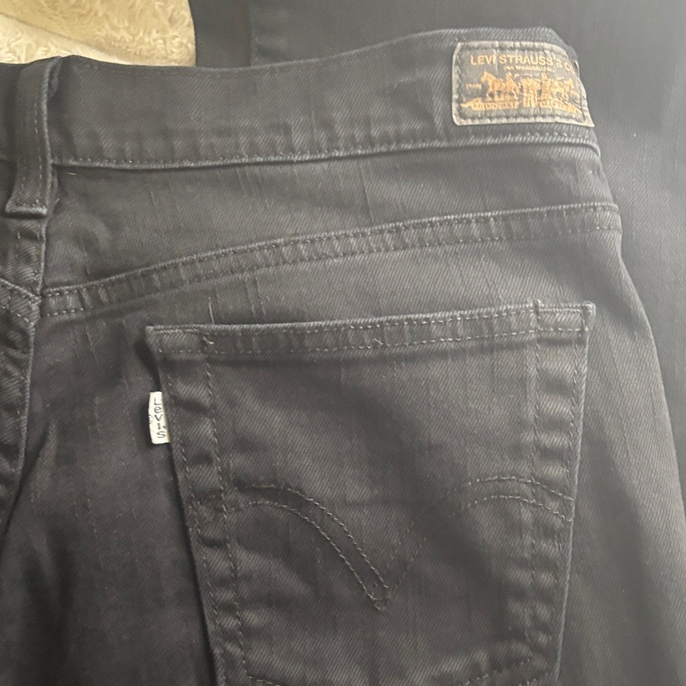 Levi's Black Straight-Leg Denim Pants - Picture 4 of 5